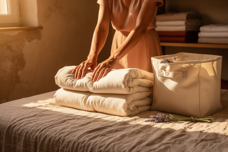 Comment ranger une couette encombrante sans aspirateur ?