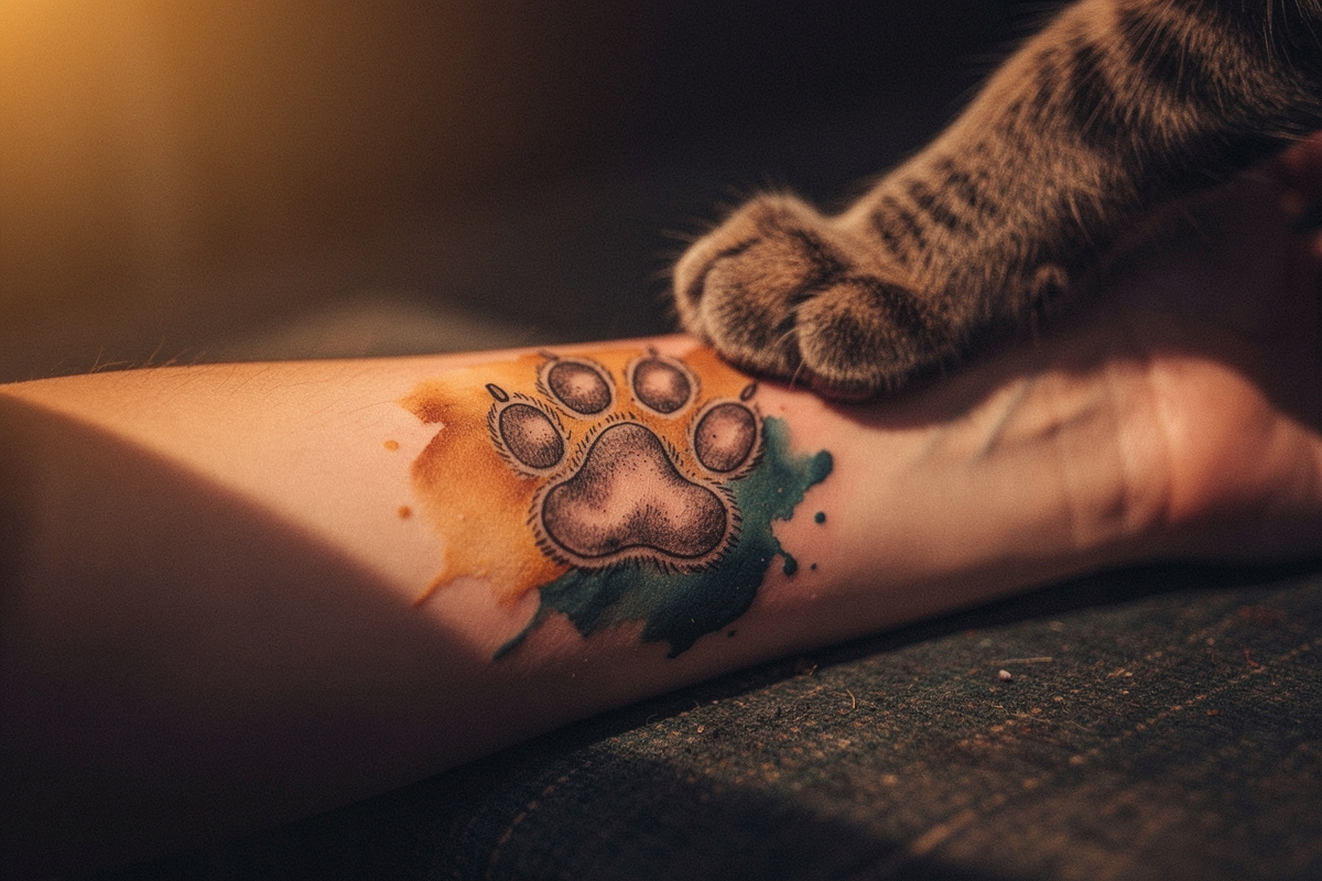 Tatouage de patte de chat : signification, symboles et conseils