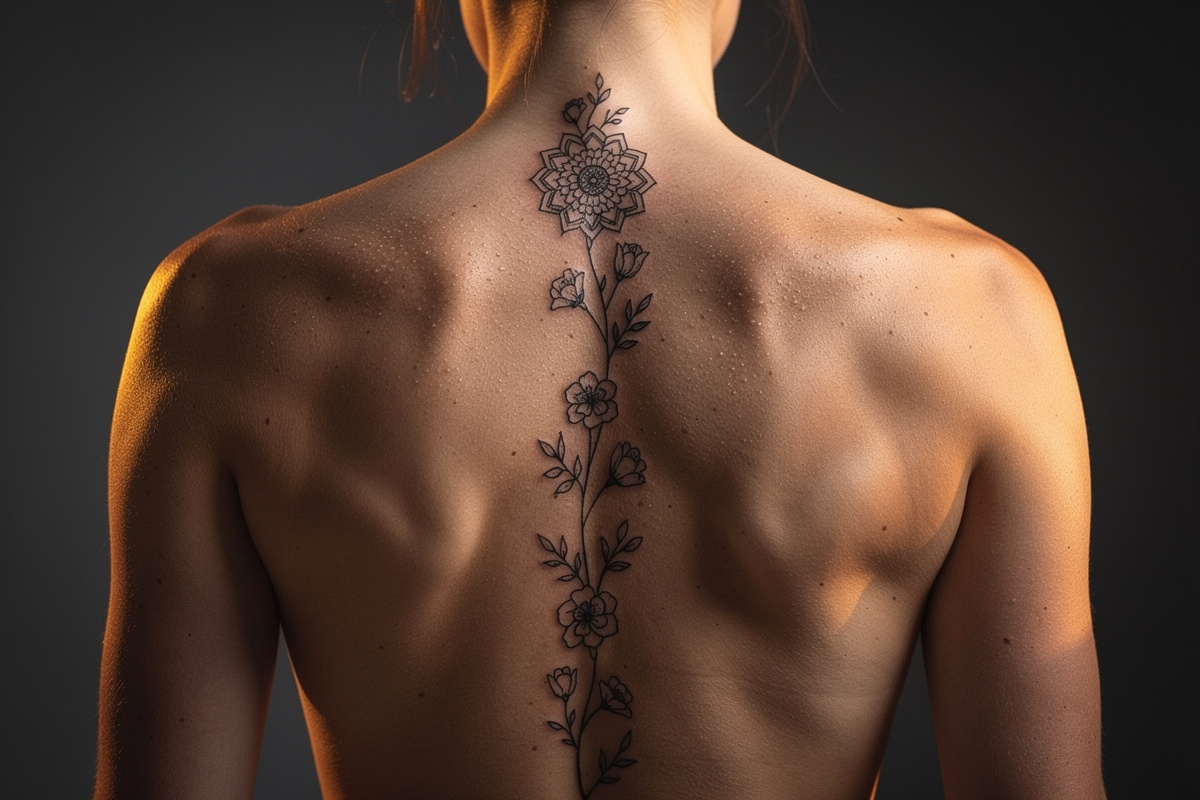 Tatouage dorsal pour femme : idées, douleur et budget