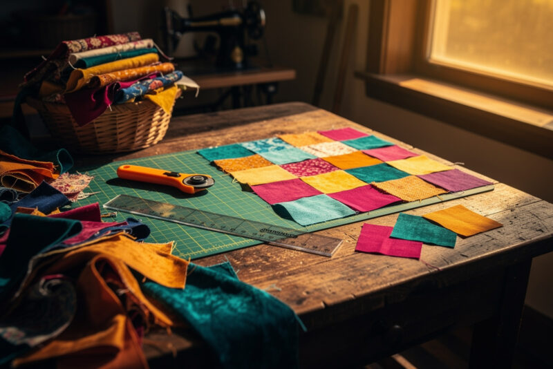 Faire un patchwork avec des chutes de tissus : guide pas à pas
