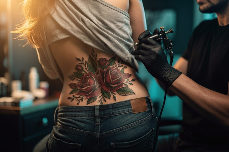 Tatouage floral au bas du dos : conseils et erreurs à éviter